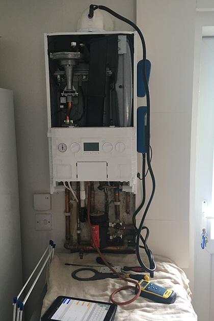 Boiler service carried out on a boiler we installed last year